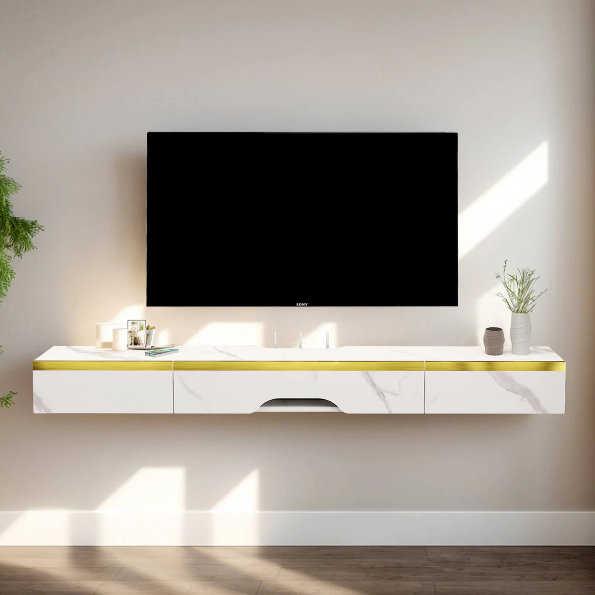میز تی وی دیواری برای خانه کوچک
